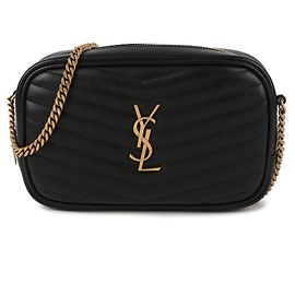 Saint Laurent Mini bolsa tiracolo acolchoada Preto