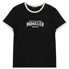 Moncler Logo Jersey T-Shirt Schwarz