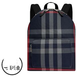 Burberry House Check Jeff Canvas Backpack Navy Black