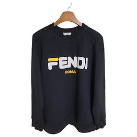 Fendi Sweatshirt mit Logo-Stickerei Schwarz
