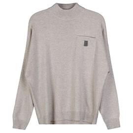 Brunello Cucinelli Kaschmir-Strickpullover Weiß