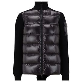 Moncler Gesteppter Wollcardigan Schwarz Schwarz