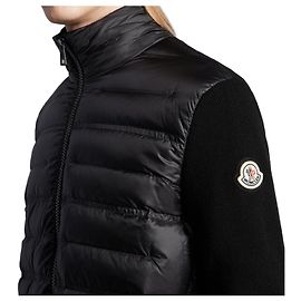 Moncler Black Cloth Padded Jacket Black