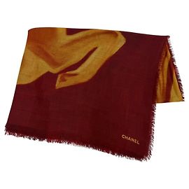 Chanel Bordeaux Kaschmir-Schal Bordeaux