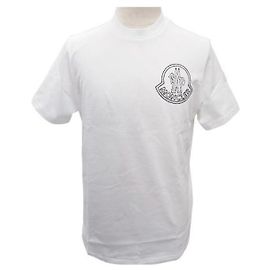 Moncler Camiseta de algodón con logo Blanco