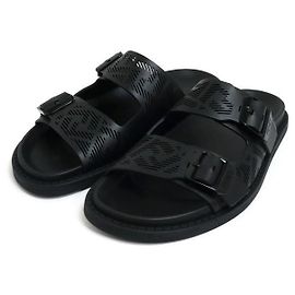 Fendi Feel Leather Schlappen Schwarz