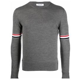 Thom Browne Armband aus Wollstrick Braun Braun
