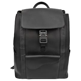 Dior Black Leather Saddle Backpack Black