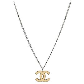 Chanel Collar CC Plata Marfil Blanco
