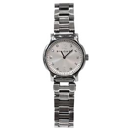 Bulgari Solo Tempo Steel Quartz Uhr Weiß