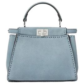 Fendi Borsa Peekaboo Mini Blu