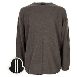 Pull Jumbo Col Rond en Laine et Cachemire Marron Moncler Rick Owens Multicolore