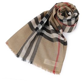 Burberry Cachecol xadrez em lã e seda Multicor
