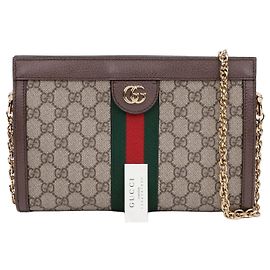 Gucci Ophidia GG Small Shoulder Bag Brown Brown