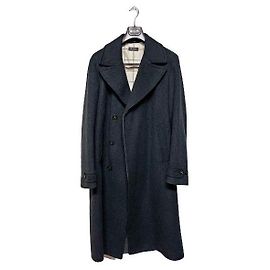 Loro Piana Cashmere Dark Grey Long Coat Black