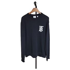 Burberry TV Black TB Monogram Patch Sweatshirt Schwarz