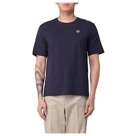 Bally Baumwoll-T-Shirt mit Crest-Logo Blau