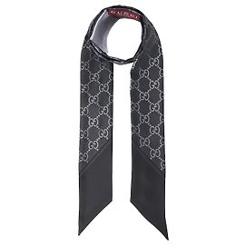 Gucci Lenço de seda Preto