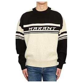 Pull en maille Isabel Marant Colby blanc homme Blanc