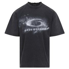 Balenciaga Washed Crayon Loop T-Shirt Schwarz