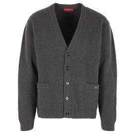 Gucci Rippstrick-Cardigan aus Wolle und Kaschmir Grün