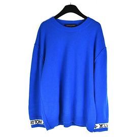 Louis Vuitton Kaschmir-Strickpullover mit Rundhalsausschnitt Blau