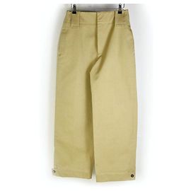 Bottega Veneta Pantalones de algodón impermeables elásticos Dorado
