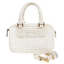 Miu Miu Saco Tote Arcadi em crochet branco Branco