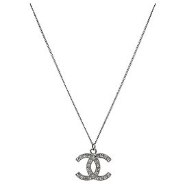 Chanel Cubic CC Silver Halskette Silber