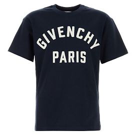 Givenchy T-shirt de algodão com patch Paris Azul