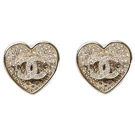 Chanel Orecchini cristalli a cuore Multicolore