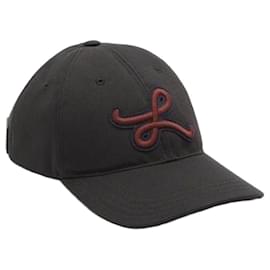 Loewe Boné de algodão com patch Preto