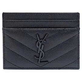 Saint Laurent Monogram Card Case Black