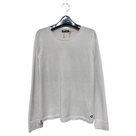 Loro Piana Silberfarbene Strickware Damen Silber