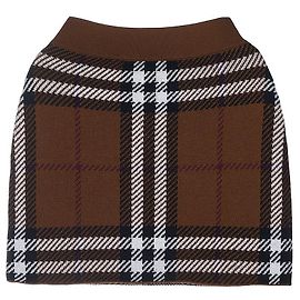 Burberry Women's Checked Wool Jacquard Mini Skirt Black