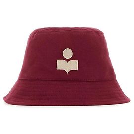 Isabel Marant HALEY Bestickter Logo Bucket Hat Raspberry Rot