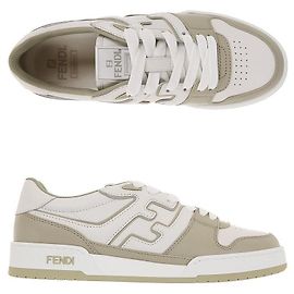 Fendi FF Logo Leather Match Sneaker AOMN Weiß