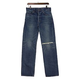 Céline Jeans Dark Union Wash Denim Distressed Women's Jeans Multicolor