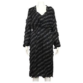 Fendi Multi-Chain Pattern Silk Women's Dress Silk Women's Dress Black
