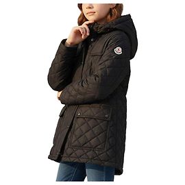 Moncler Casaco acolchoado com capuz de penas Chaceny Prata