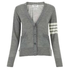 Thom Browne Cardigan aus feiner Merinowolle in entspannter Passform Braun