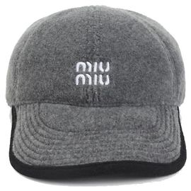 Miu Miu Boné de beisebol de fleece Marrom