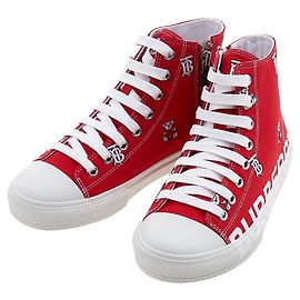 Burberry Teddy Bear Monogram High Top Sneaker für Kinder MINI LARKHALL HT Rot