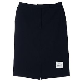 Thom Browne Women's Milano Stitch Wool Skirt Black