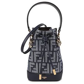 Fendi Borsa a Tracolla Montrezzo Denim Blu