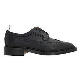 Thom Browne Longwing Brogue aus Narbenleder mit Sohle Schwarz