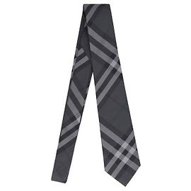 Burberry Check Silk Tie Black Black