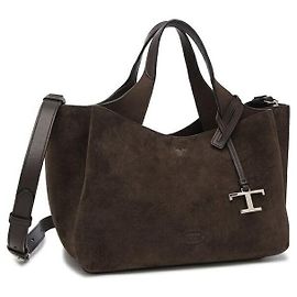 Tod's Mini sac cabas avec logo en daim Marron