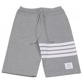 Thom Browne Stripe Loopback Jersey Sweat Shorts Brown