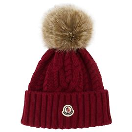 Moncler Gorro de lã e cashmere com pompom Multicor
